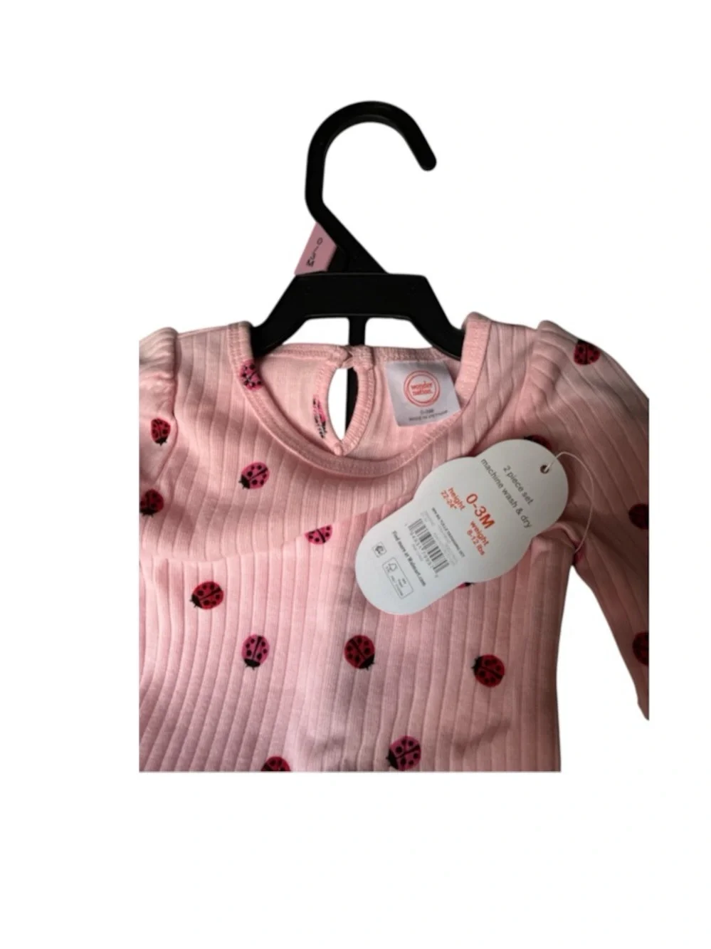 wonder nation Pink Ladybug Bodysuit And Matching Tulle Skegging Set